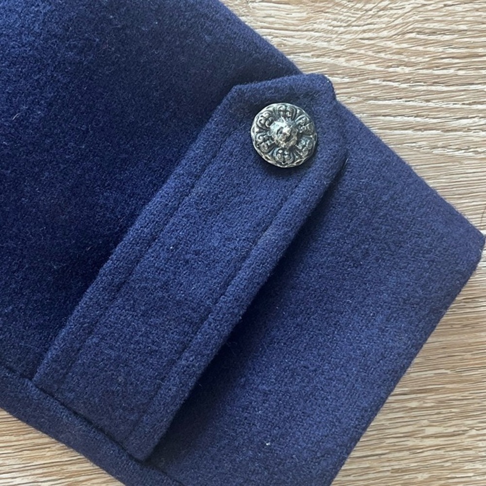 Vintage International Scene Wool Zip Jacket Navy‎ Blue Russia Women's Small - Picture 7 of 12